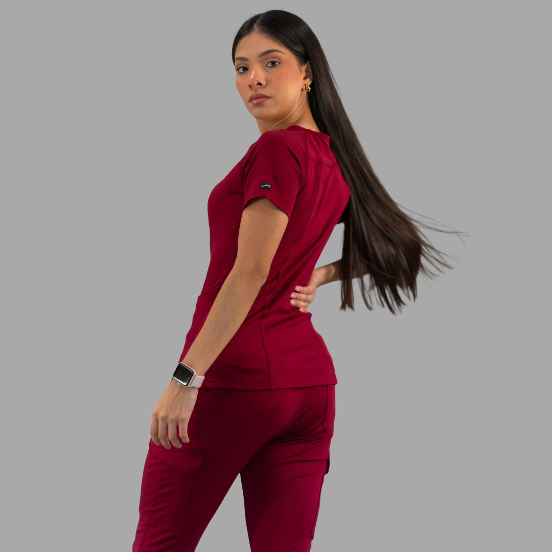 Women's Top 901 Burgundy Super Stretch