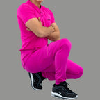 Men's Jogger Pants 901 Hot Pink Super Stretch, Scrubs 901