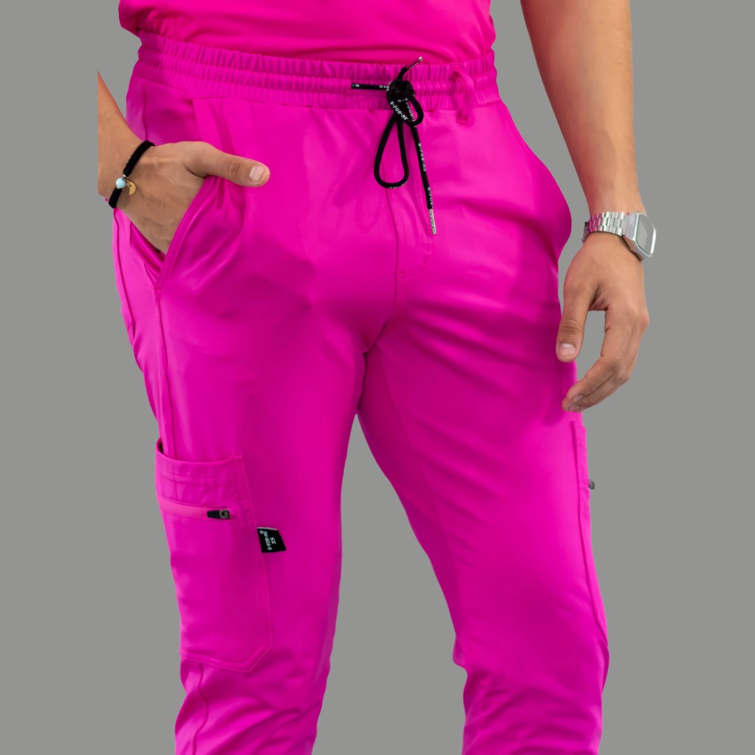Men's Jogger Pants 901 Hot Pink Super Stretch, Scrubs 901