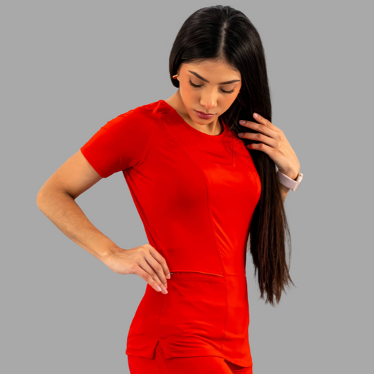 Women's Top 901 Red, Super Stretch