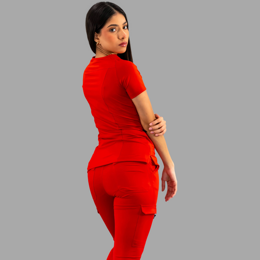 Women's Top 901 Red, Super Stretch