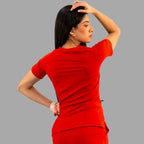 Women's Top 901 Red, Super Stretch Scrubs