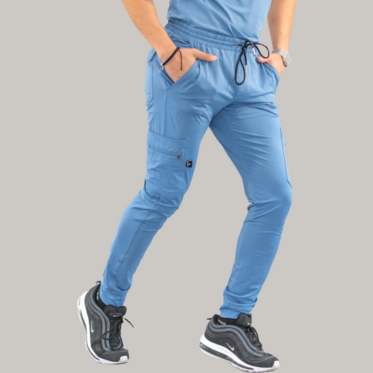 Men's Jogger Pants 901 Cornflower Blue Super Stretch