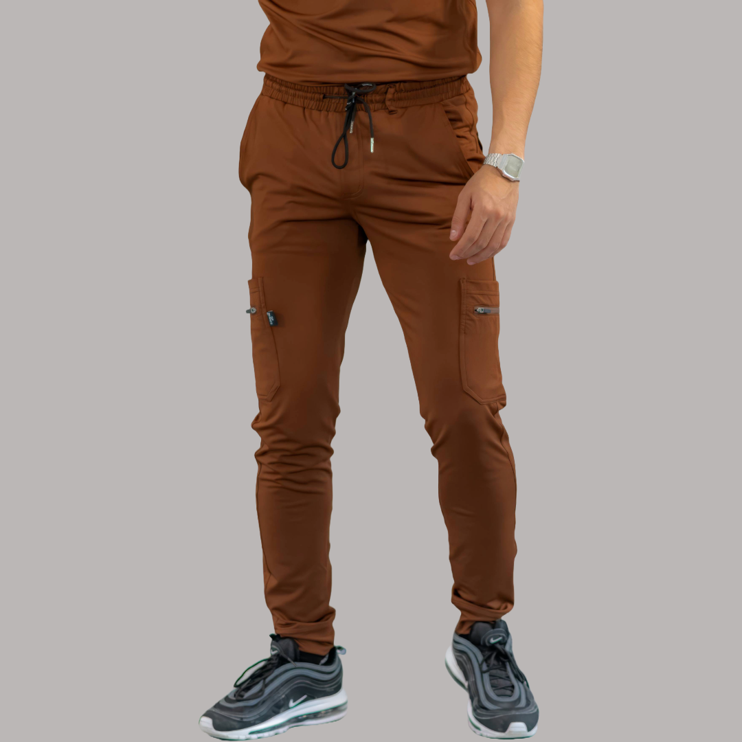 Men's Jogger Pants 901 Brown Super Stretch