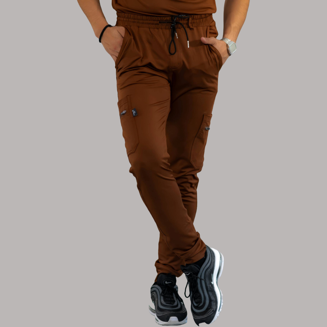 Men's Jogger Pants 901 Brown Super Stretch