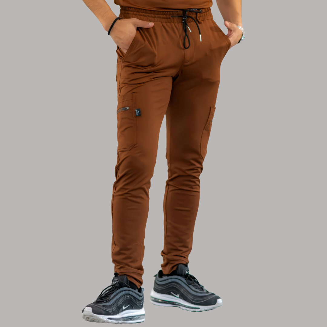 Men's Jogger Pants 901 Brown Super Stretch