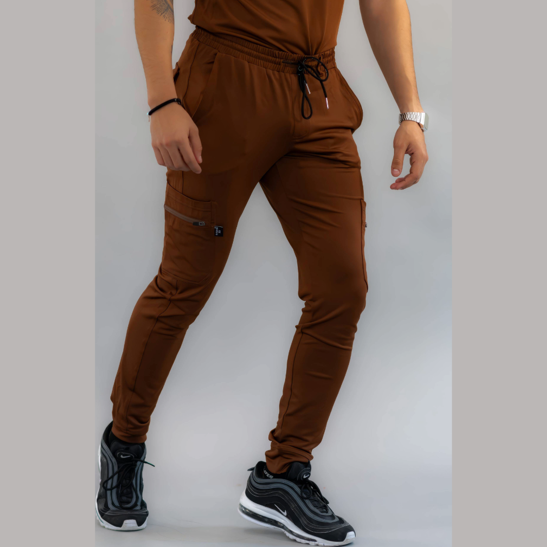 Men's Jogger Pants 901 Brown Super Stretch