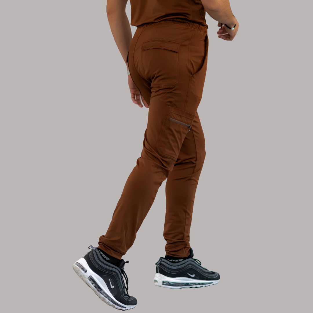 Men's Jogger Pants 901 Brown Super Stretch