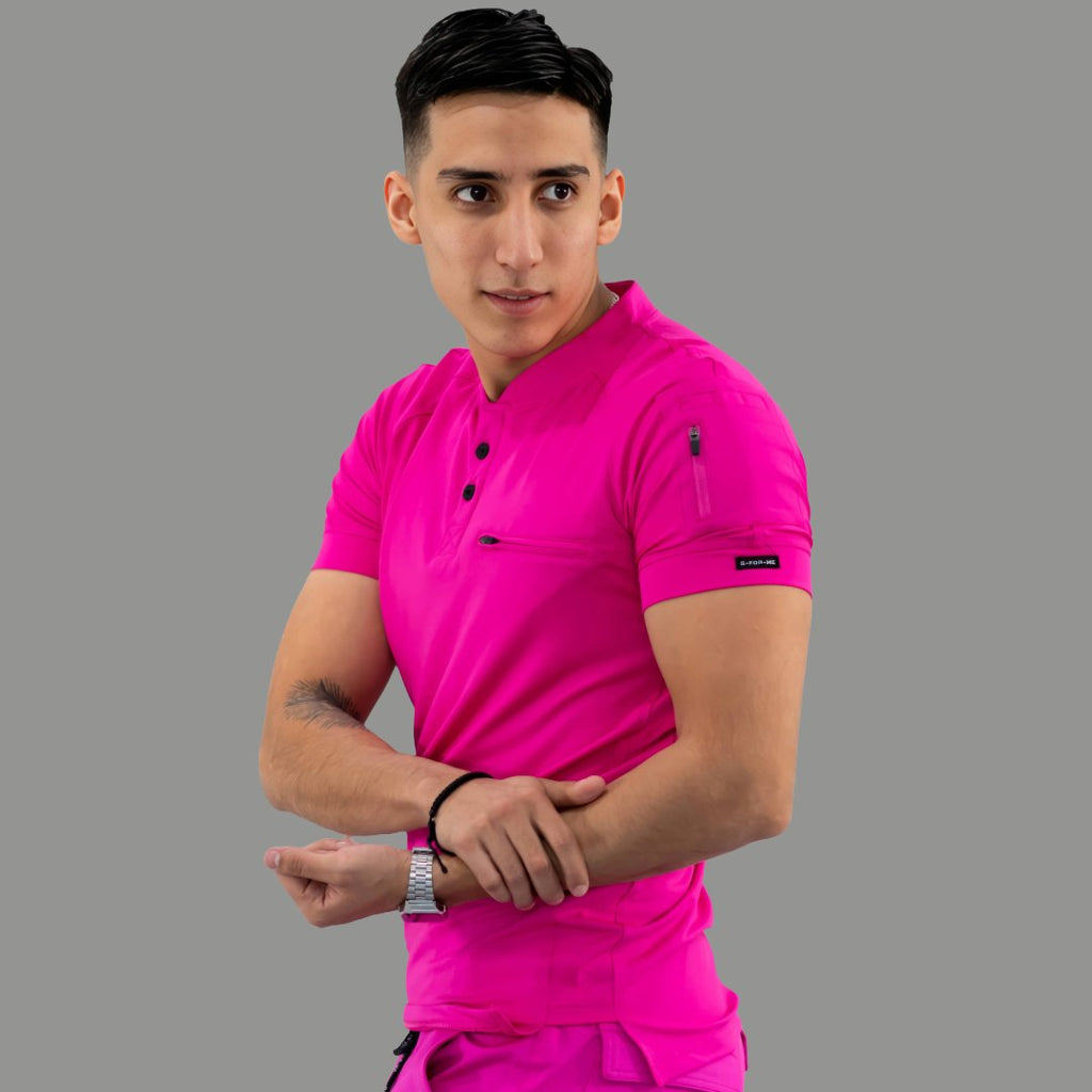 Men's Top 901, Fuchsia Super Stretch, Scrubs 901