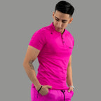 Men's Top 901, Fuchsia Super Stretch, Scrubs 901