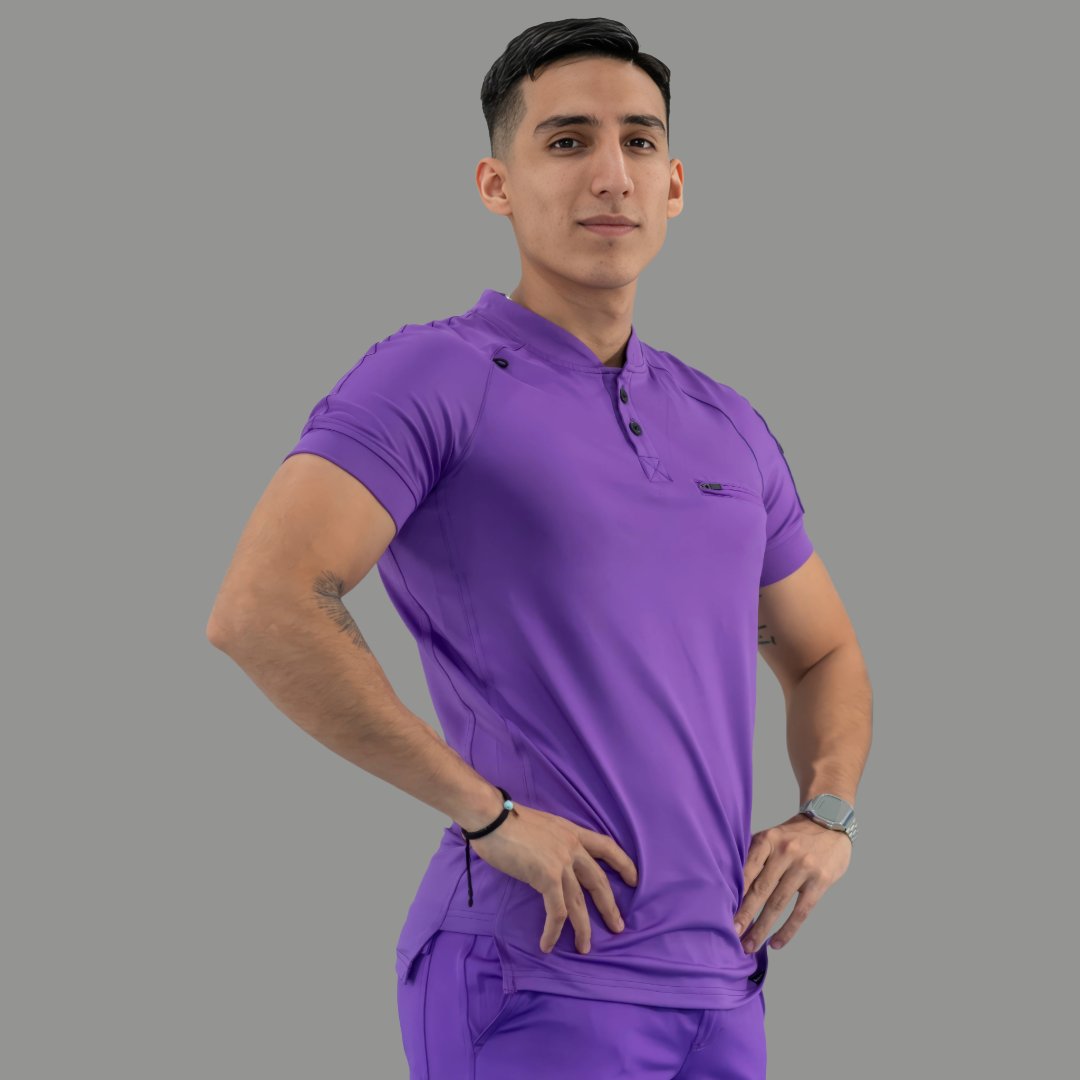 Men's Top 901, Purple Super Stretch, Scrubs 901