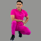 Men's Top 901, Fuchsia Super Stretch, Scrubs 901