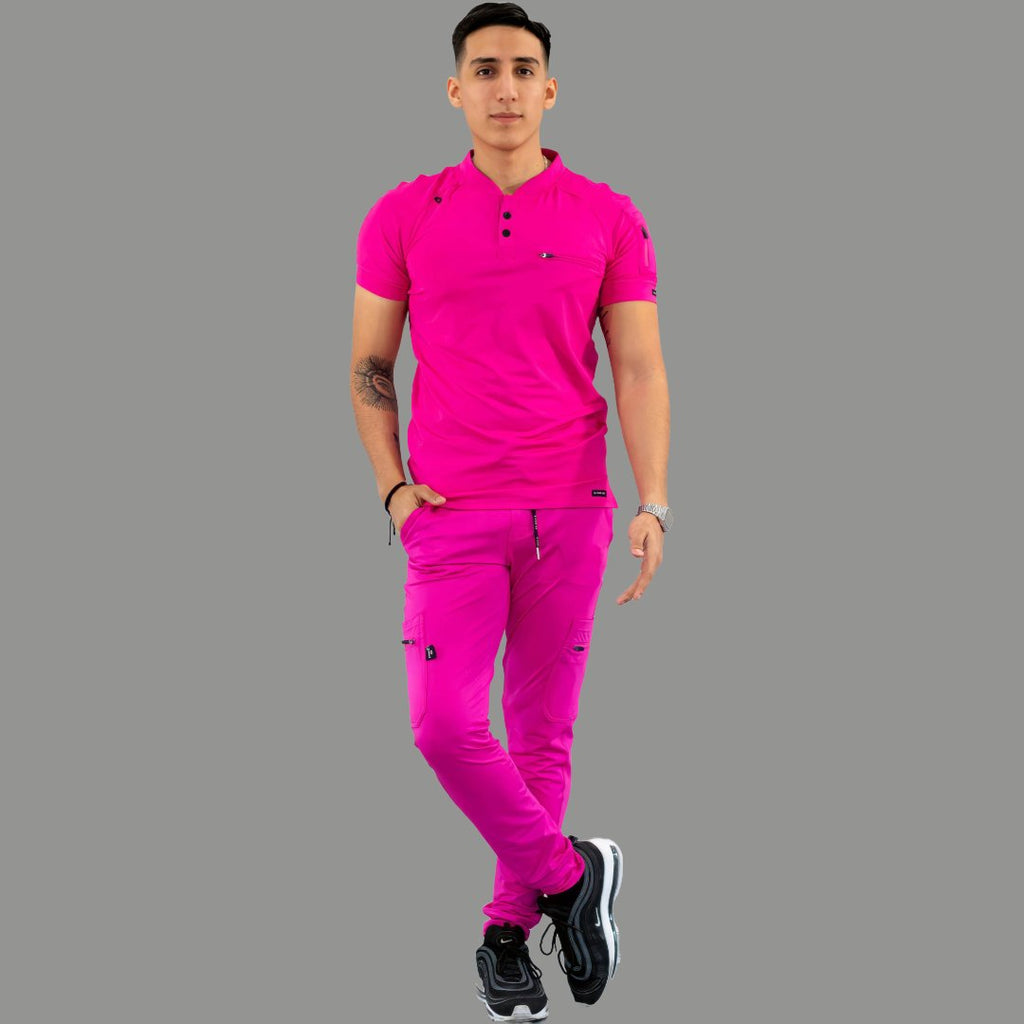 Men's Top 901, Fuchsia Super Stretch, Scrubs 901