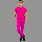 Men's Top 901, Fuchsia Super Stretch, Scrubs 901
