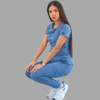 Women's Joggers 901 Cornflower Blue, Super Stretch Scrubs