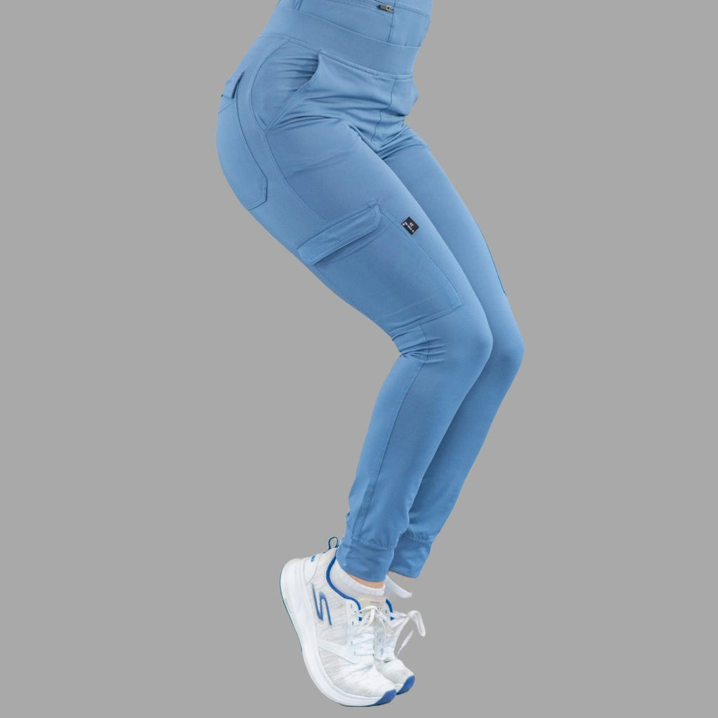 Women's Joggers 901 Cornflower Blue, Super Stretch Scrubs