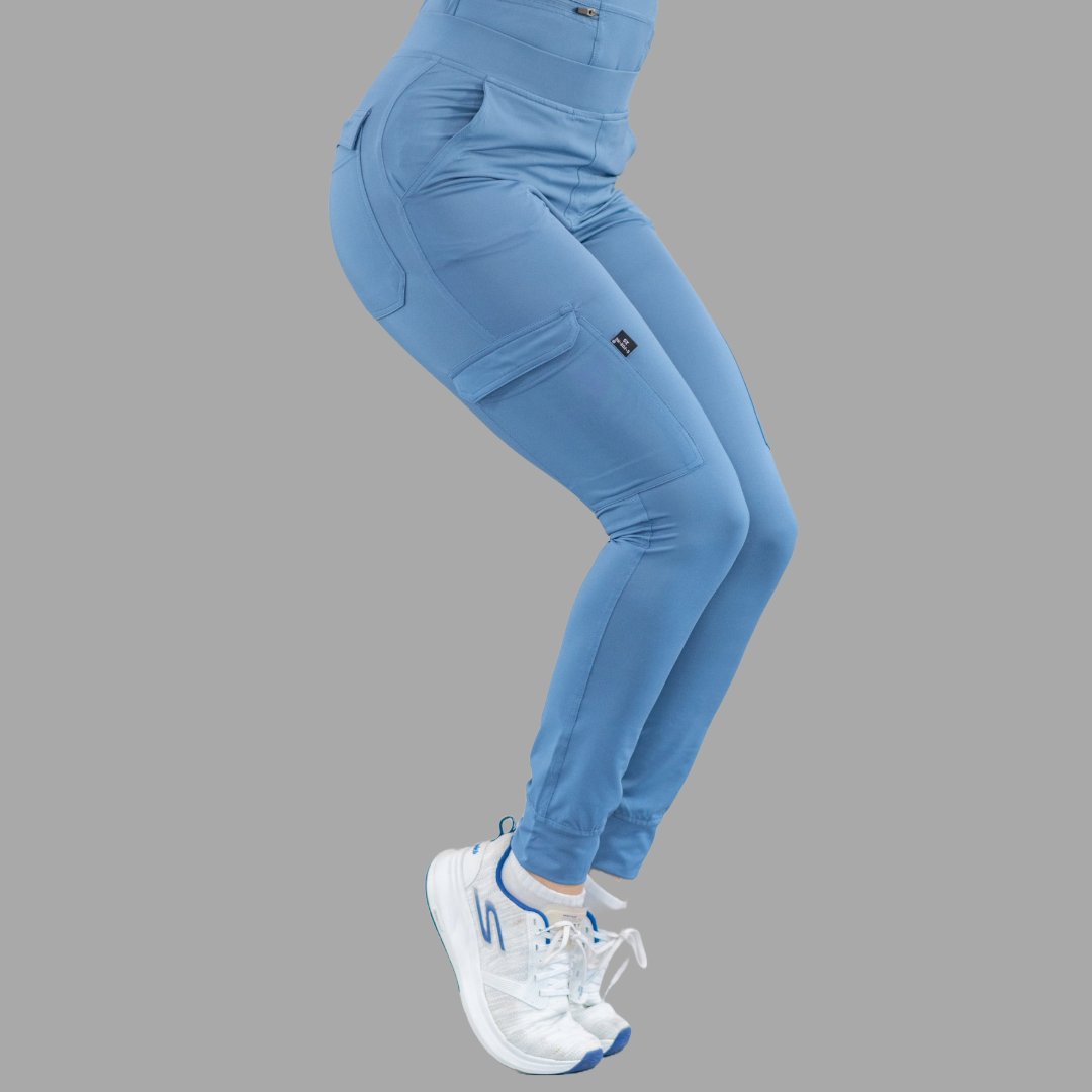 Women's Joggers 901 Cornflower Blue, Super Stretch Scrubs