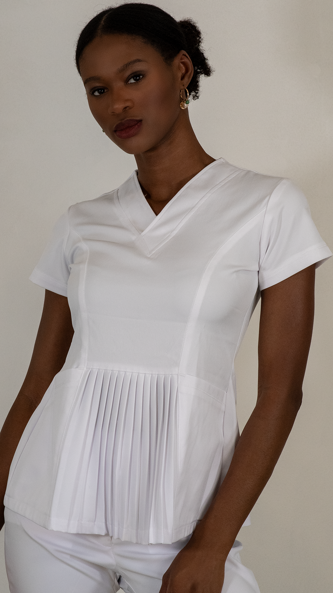 Womens white scrub on sale top