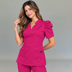 Women's Scrub Top 940 Fuchsia Super Stretch — view 1 de 4
