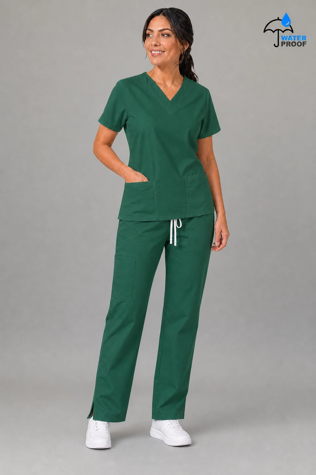 Women's Scrub Pants 502 Bottle Green Lightweight