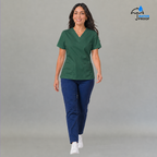 Women's Scrub Top 502 Bottle Green Lightweight