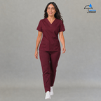 Women's Scrub Pants 502 Maroon Lightweight