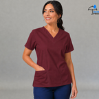 Women's Scrub Top 502 Maroon Lightweight