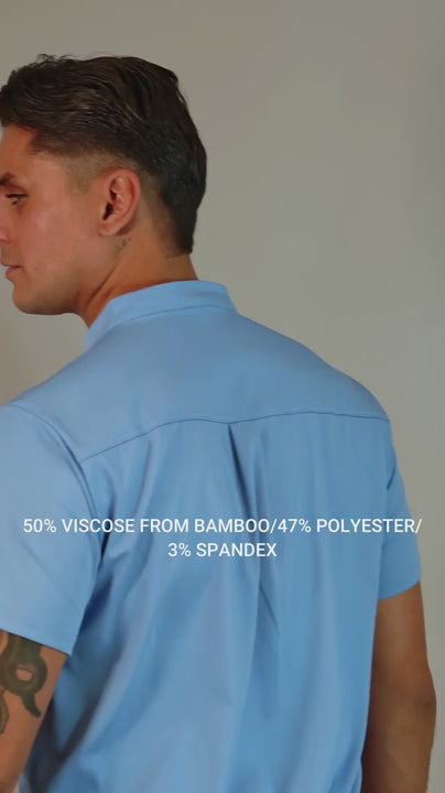 Men’s Butter Soft Touch Ceil Blue Scrub Top Style 511