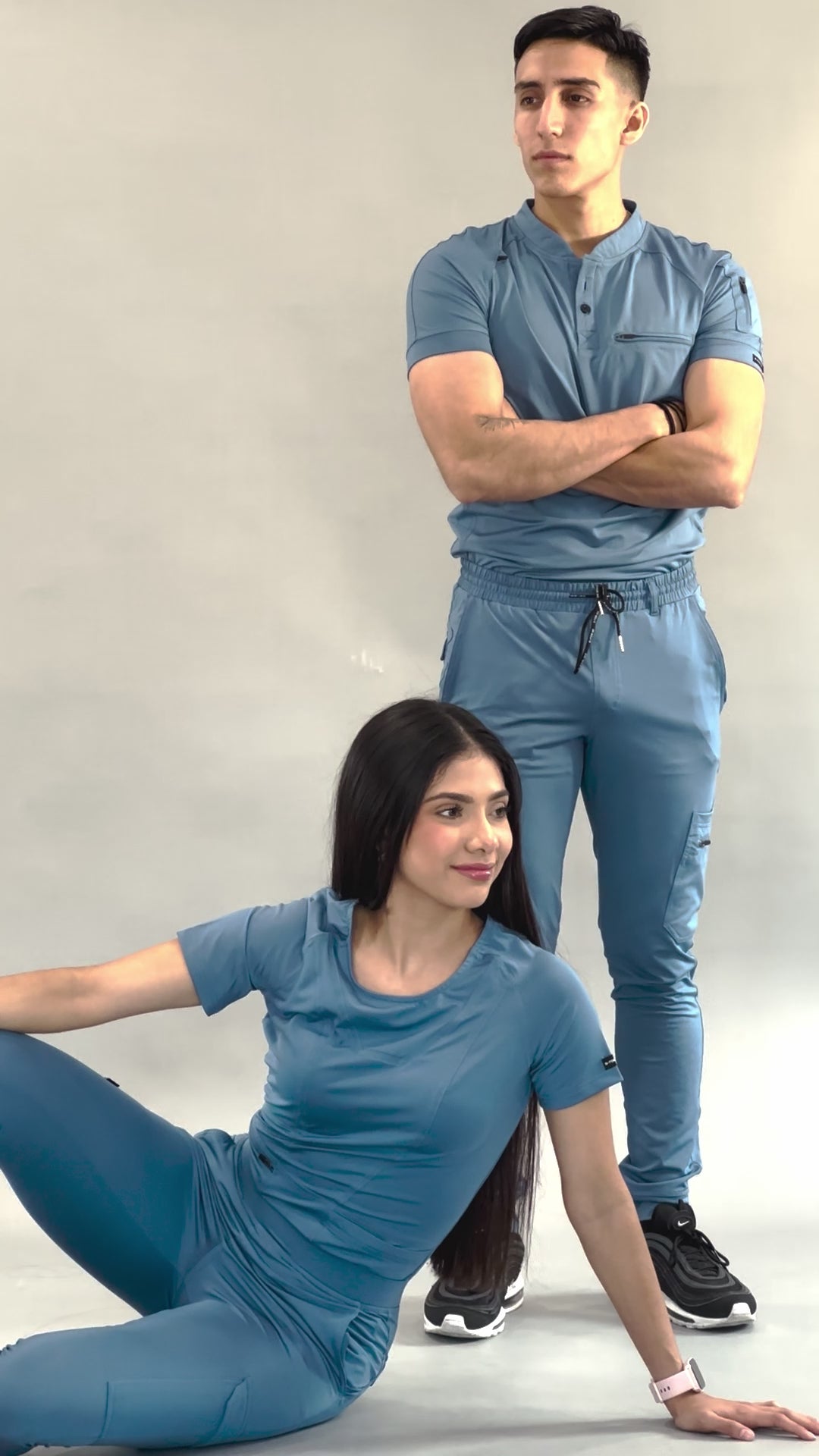 Women's Top 901 Cornflower Blue, Super Stretch Scrubs