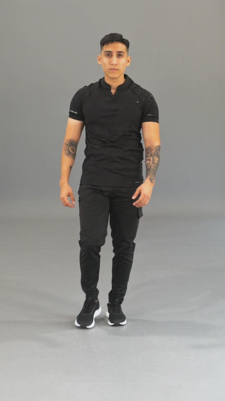 Men's Top 905 Black, Scrubs Super Stretch
