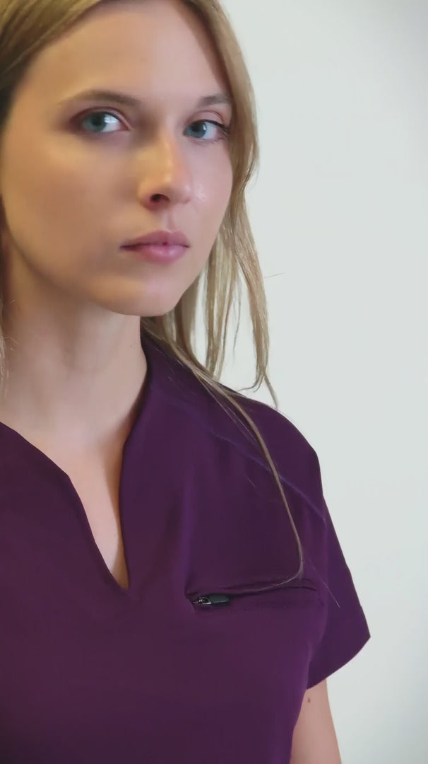 Women's Top 915 Purple, Super Stretch Scrubs