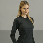 Women's Long Sleeve Underscrub | Black Super Stretch