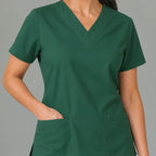 Women's Scrub Top 502 Bottle Green Lightweight