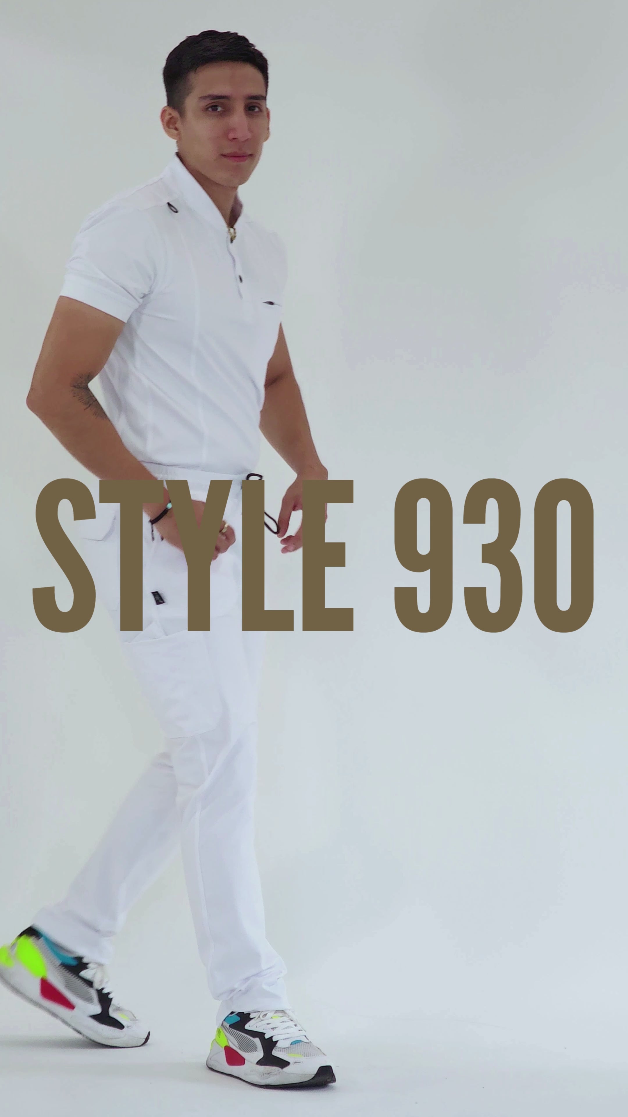 Men's Pants 930 White Super Stretch, Scrubs 930