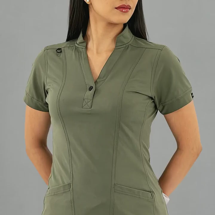 Women's Top 930 Olive Green Super Stretch, Scrubs 930
