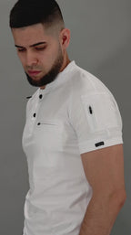 Men’s 901 White Super Stretch Scrub Top