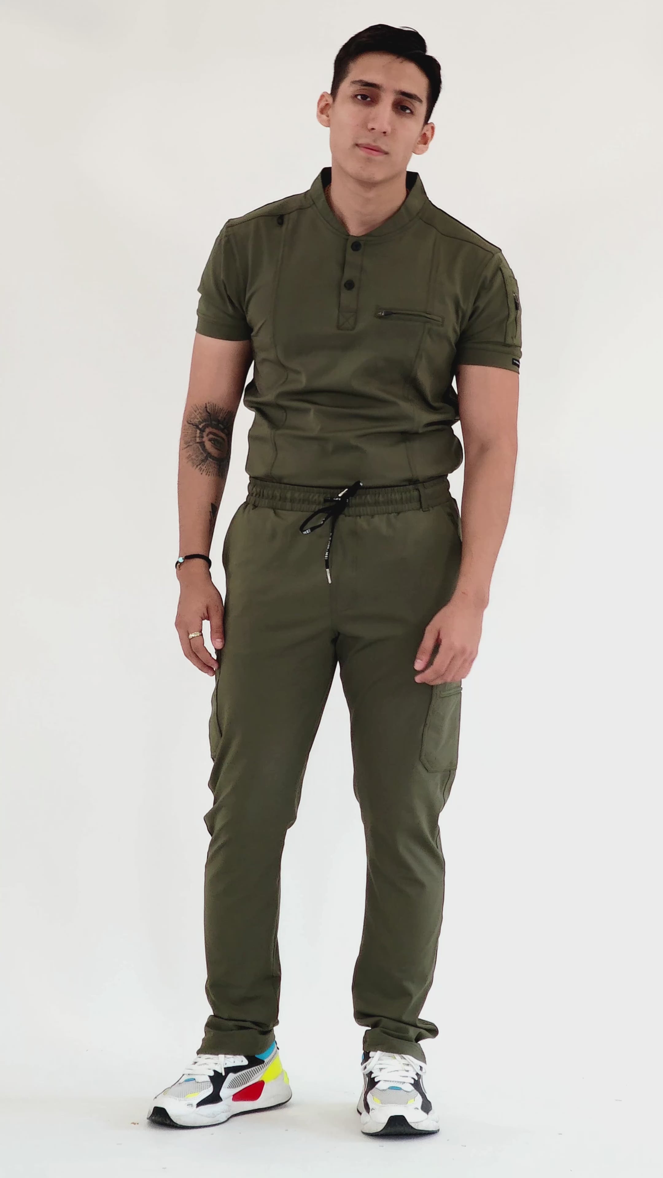 Men's Top 930 Olive Green Super Stretch, Scrubs 930