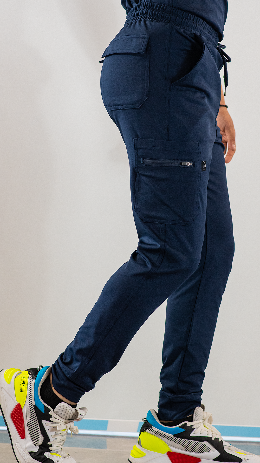Men s Scrub Jogger Pants 901 Navy Blue Super Stretch